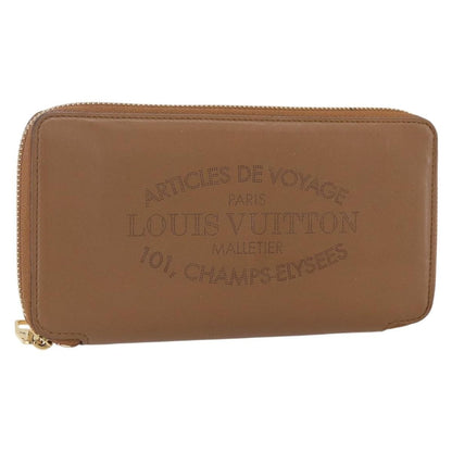 Louis Vuitton Zippy wallet Leather, BROWN, LEATHER, Wallets