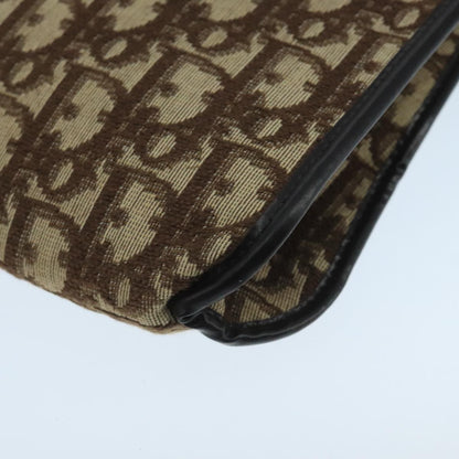 Christian Dior Vintage Trotter Shoulder Bag Canvas, BROWN, CANVAS, Shoulder bag