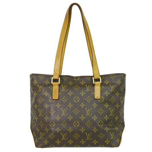 Louis Vuitton Cabas Mezzo Monogram Canvas, BROWN, CANVAS, Tote bag