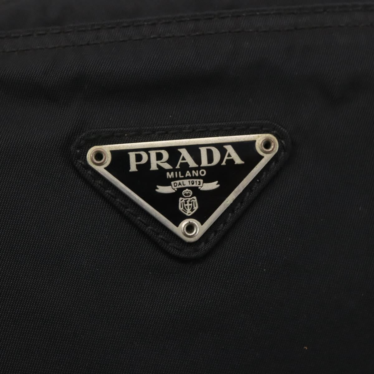 Prada Flat Messenger Bag Tessuto, BLACK, NYLON, Shoulder bag
