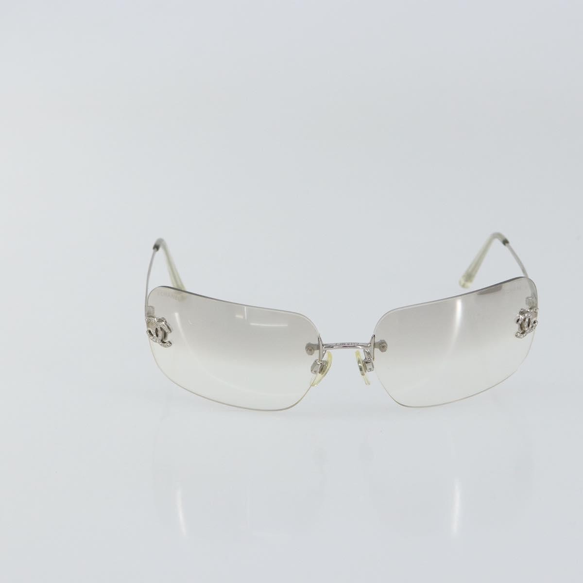 Chanel Logo CC Sunglasses Metal, SILVER, METAL, Sunglasse