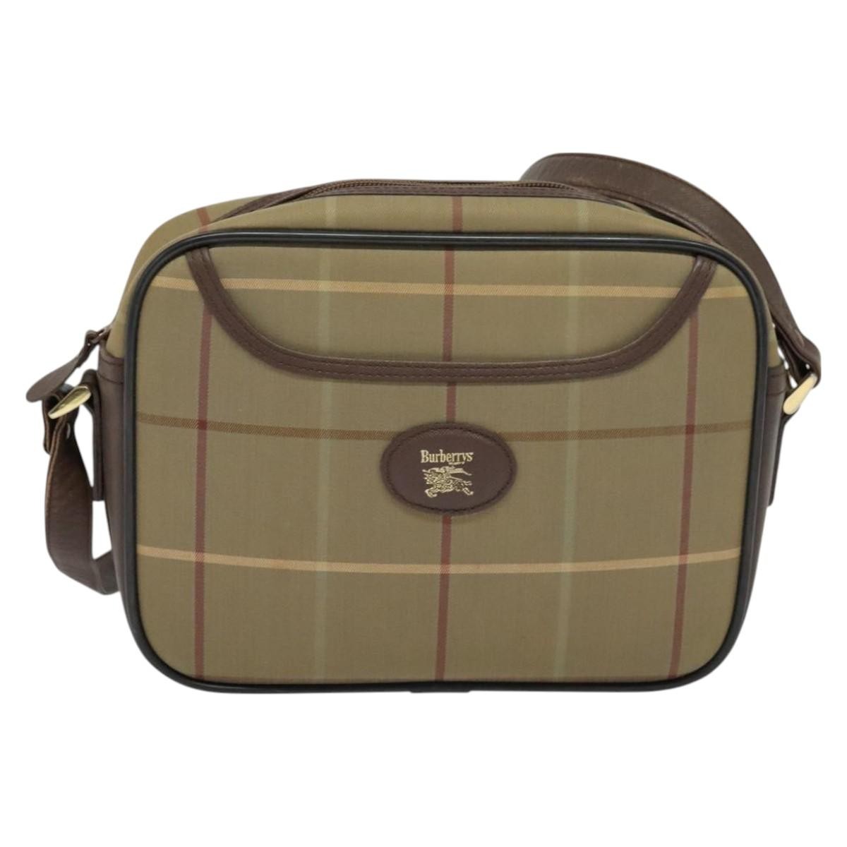 Burberry Nova check Shoulder bag Canvas, BEIGE, CANVAS, Shoulder bag