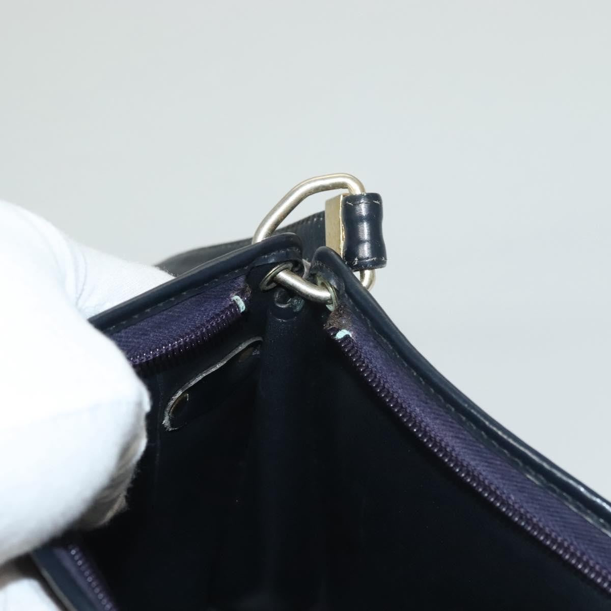 Christian Dior Vintage Trotter Shoulder Bag Canvas, NAVY, CANVAS, Shoulder bag