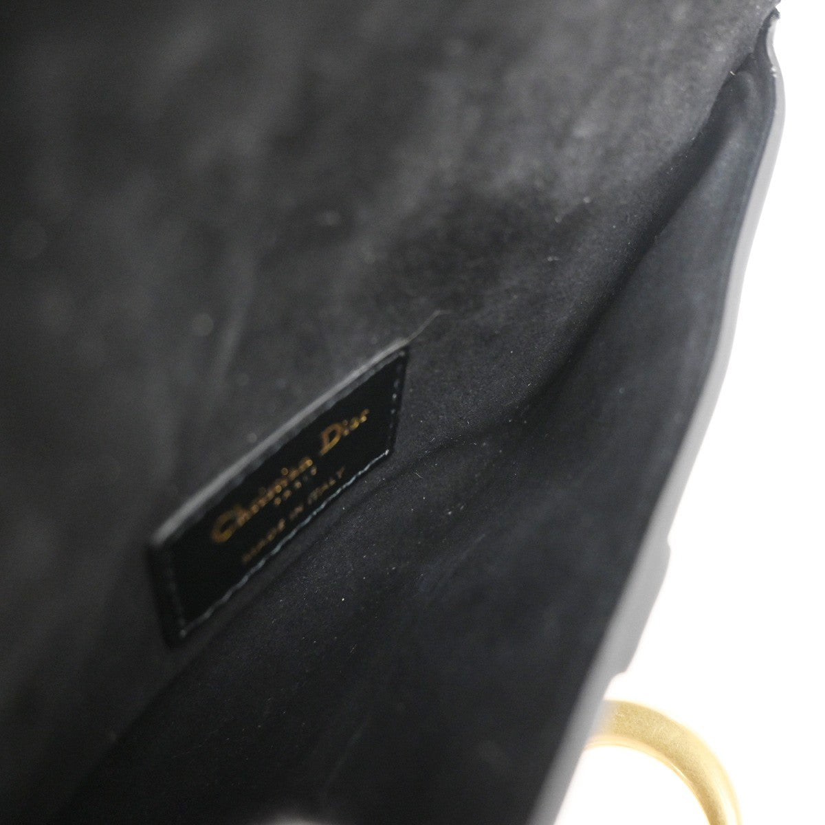 Christian Dior Saddle Belt Bag Leather, BLACK, LEATHER, Clutche & pouche