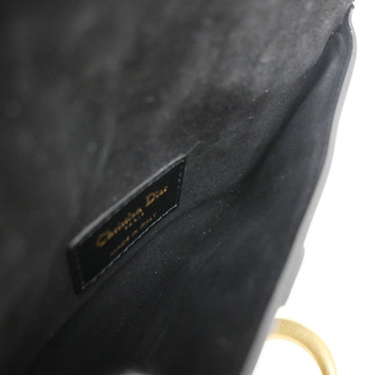 Christian Dior Saddle Belt Bag Leather, BLACK, LEATHER, Clutche & pouche