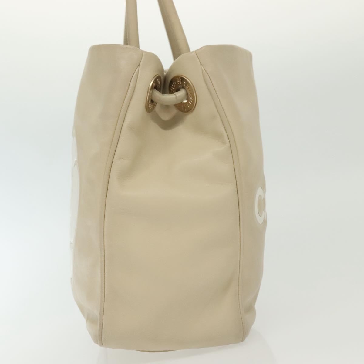 Chanel Camellia Tote Leather, BEIGE, LEATHER, Tote bag