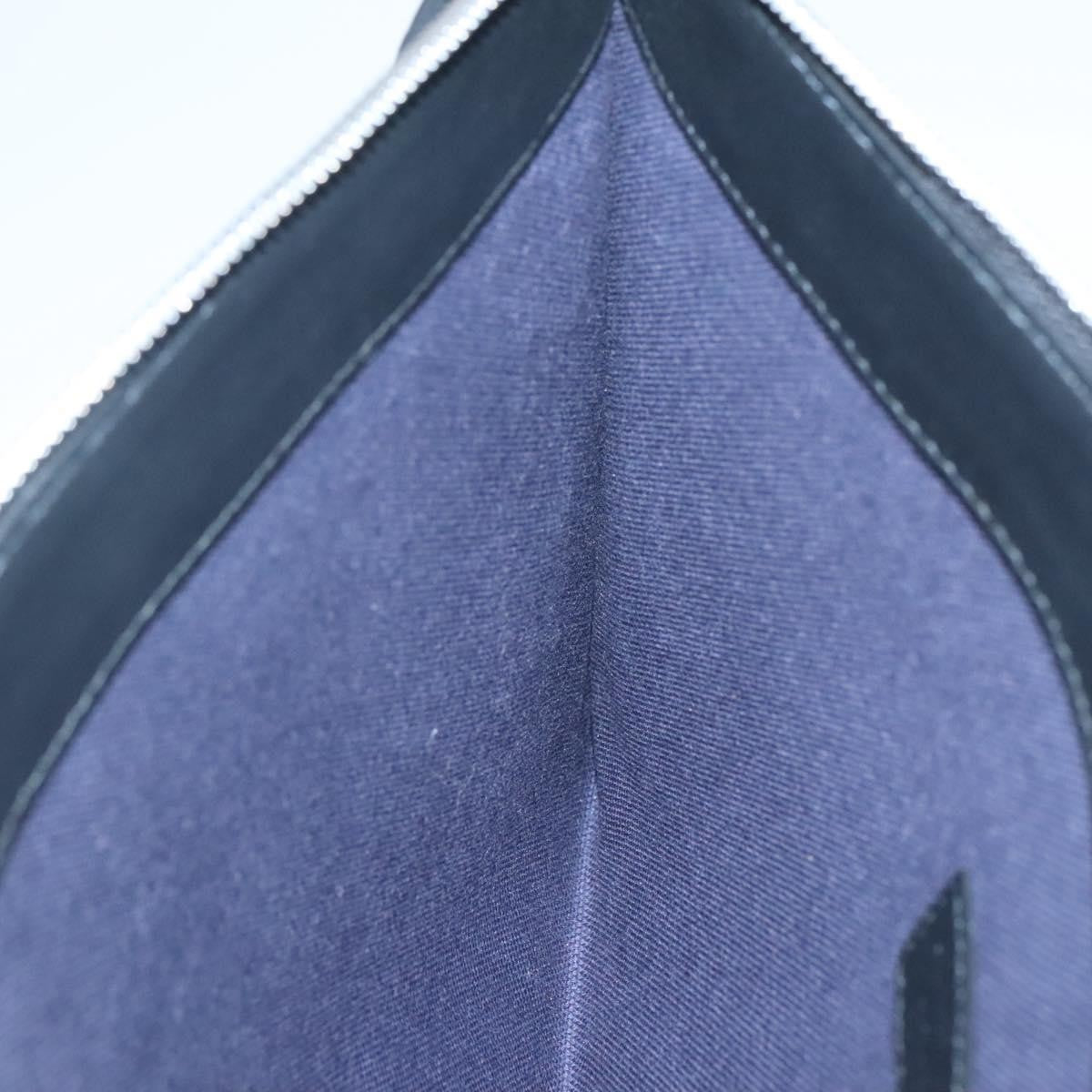 Salvatore Ferragamo Zip Pouch Motorcycle Print Leather, BLACK, LEATHER, Clutche & pouche