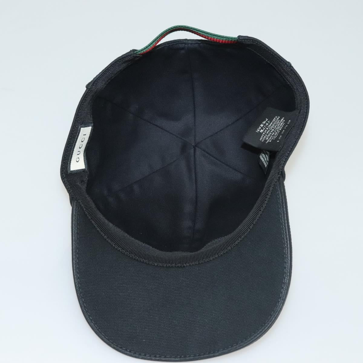 Gucci Interlocking G Web Baseball Cap Canvas, BLACK, CANVAS, Head accessory