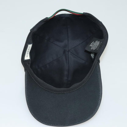 Gucci Interlocking G Web Baseball Cap Canvas, BLACK, CANVAS, Head accessory