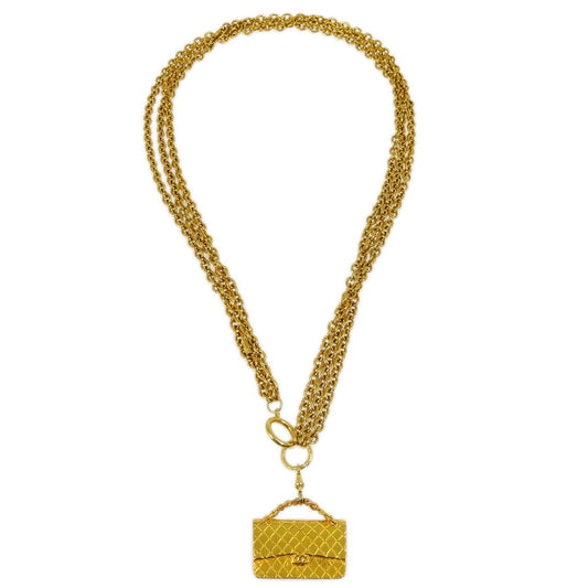 Chanel Timeless Pendant Necklace Metal, GOLD, GOLD_PLATED, Necklace