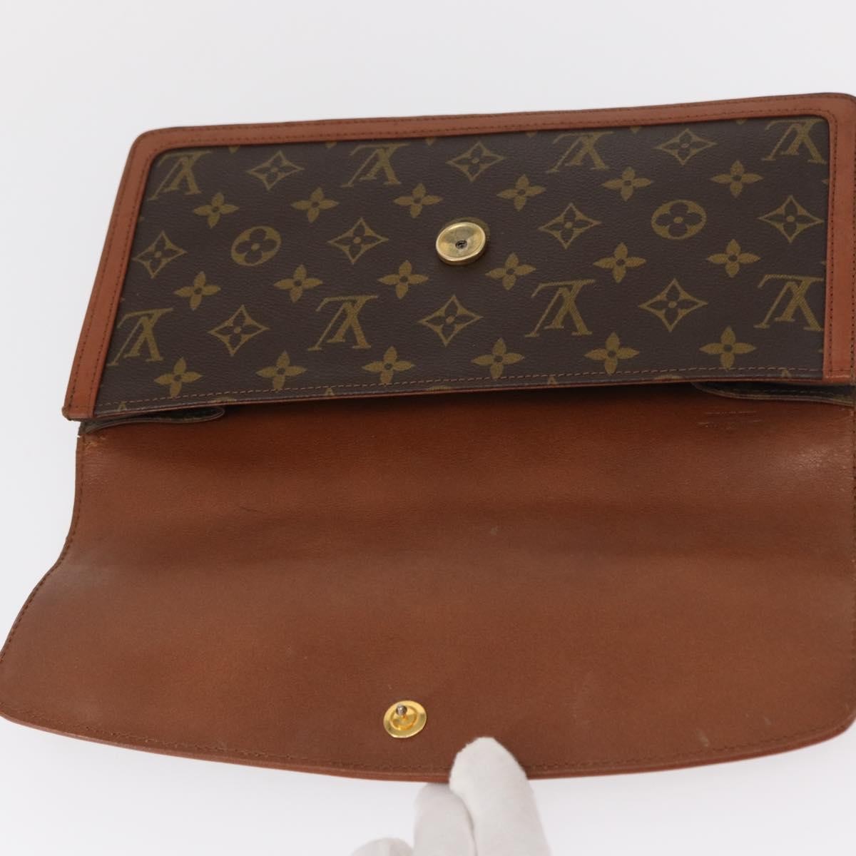 Louis Vuitton Dame Pochette Monogram Canvas, BROWN, CANVAS, Clutche & pouche