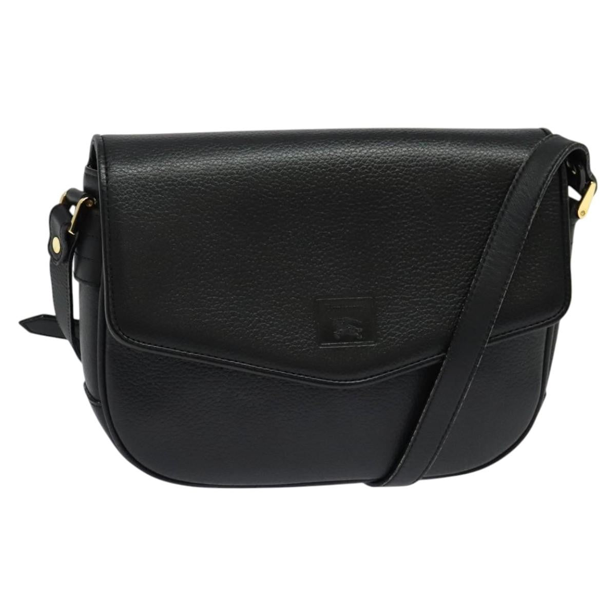 Burberry Flap Shoulder Bag Leather, BLACK, LEATHER, Shoulder bag