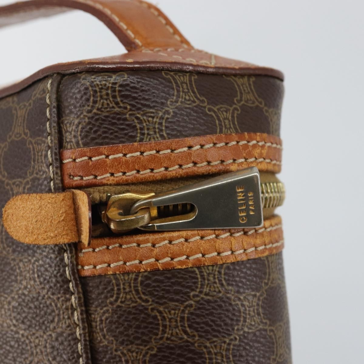 Celine Macadam Vanity Bag Canvas, BROWN, CANVAS, Travel bag