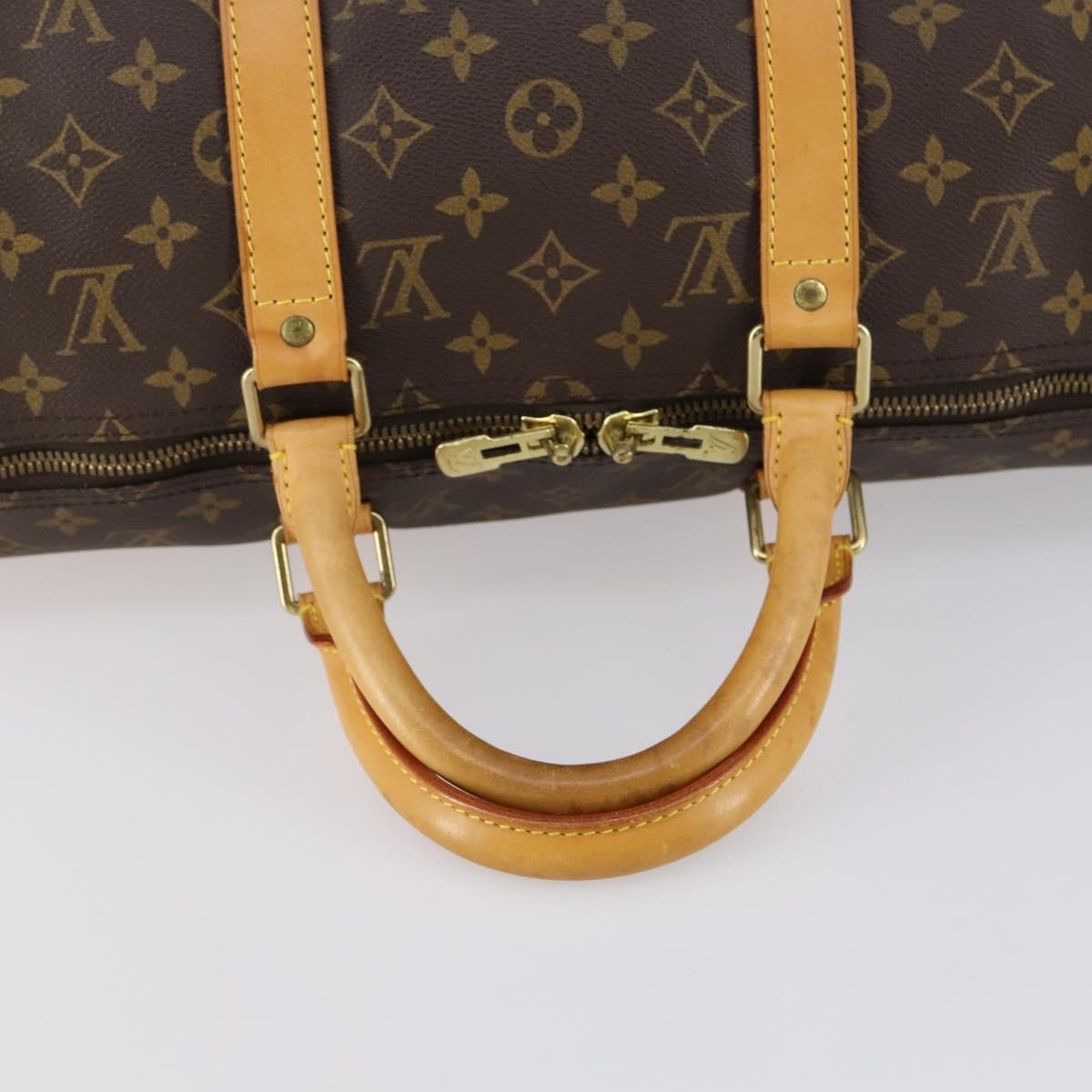 Louis Vuitton Keepall Bag Monogram Canvas, BROWN, CANVAS, Travel bag
