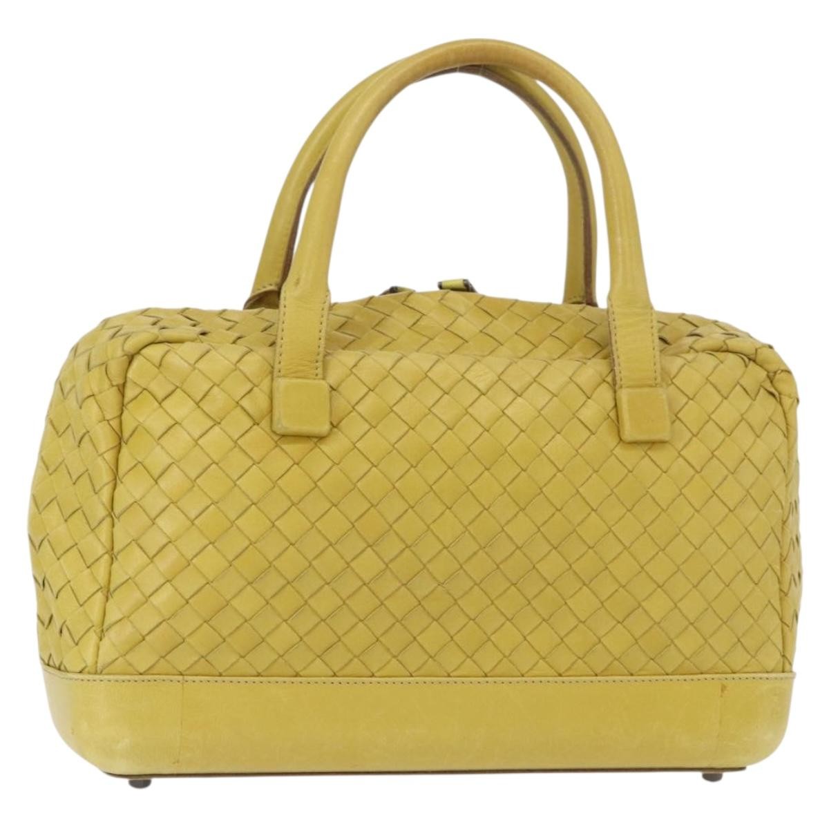 Bottega Veneta Vintage handbag Leather, YELLOW, LEATHER, Handbag