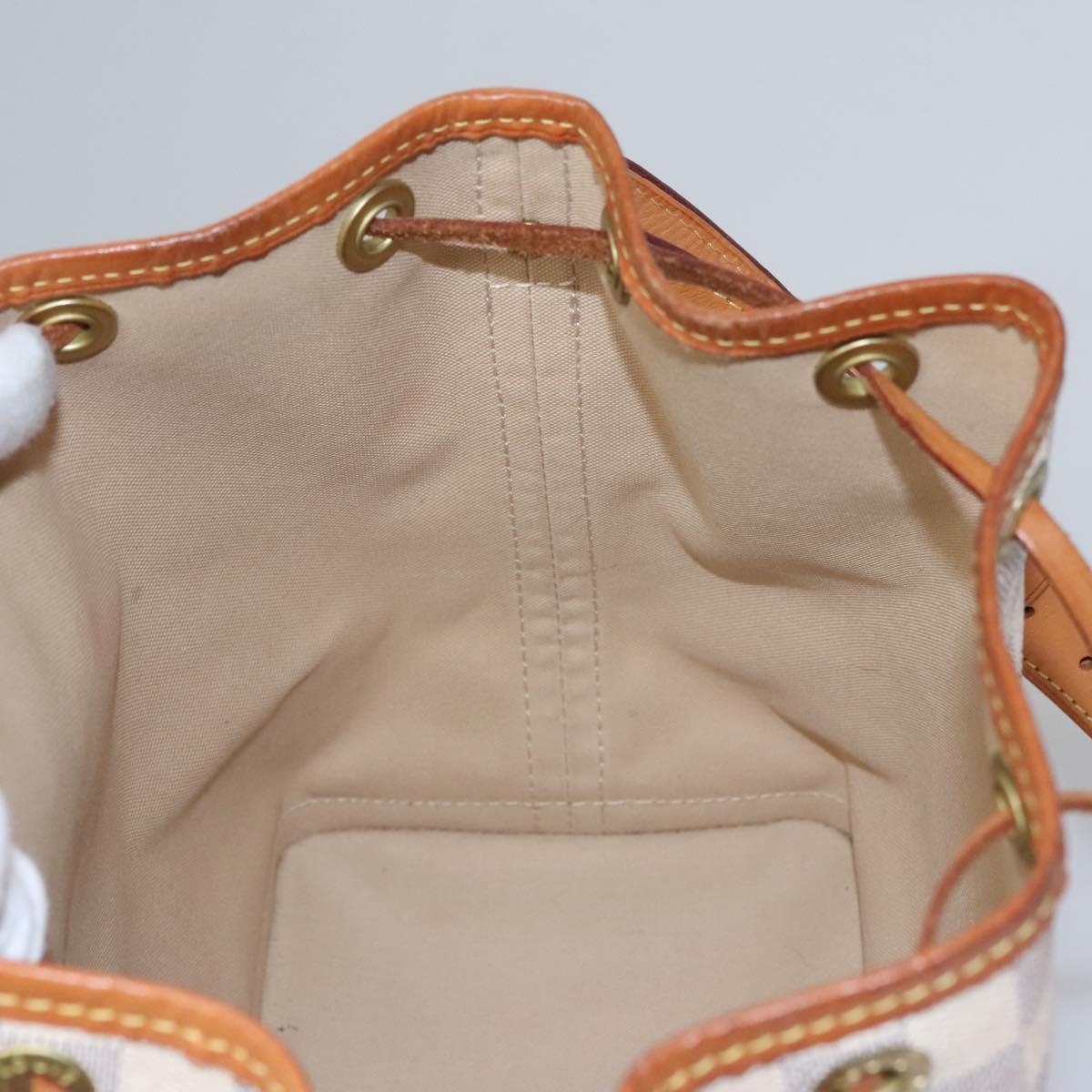 Louis Vuitton Noe Shoulder bag Damier azur, WHITE, CANVAS, Shoulder bag