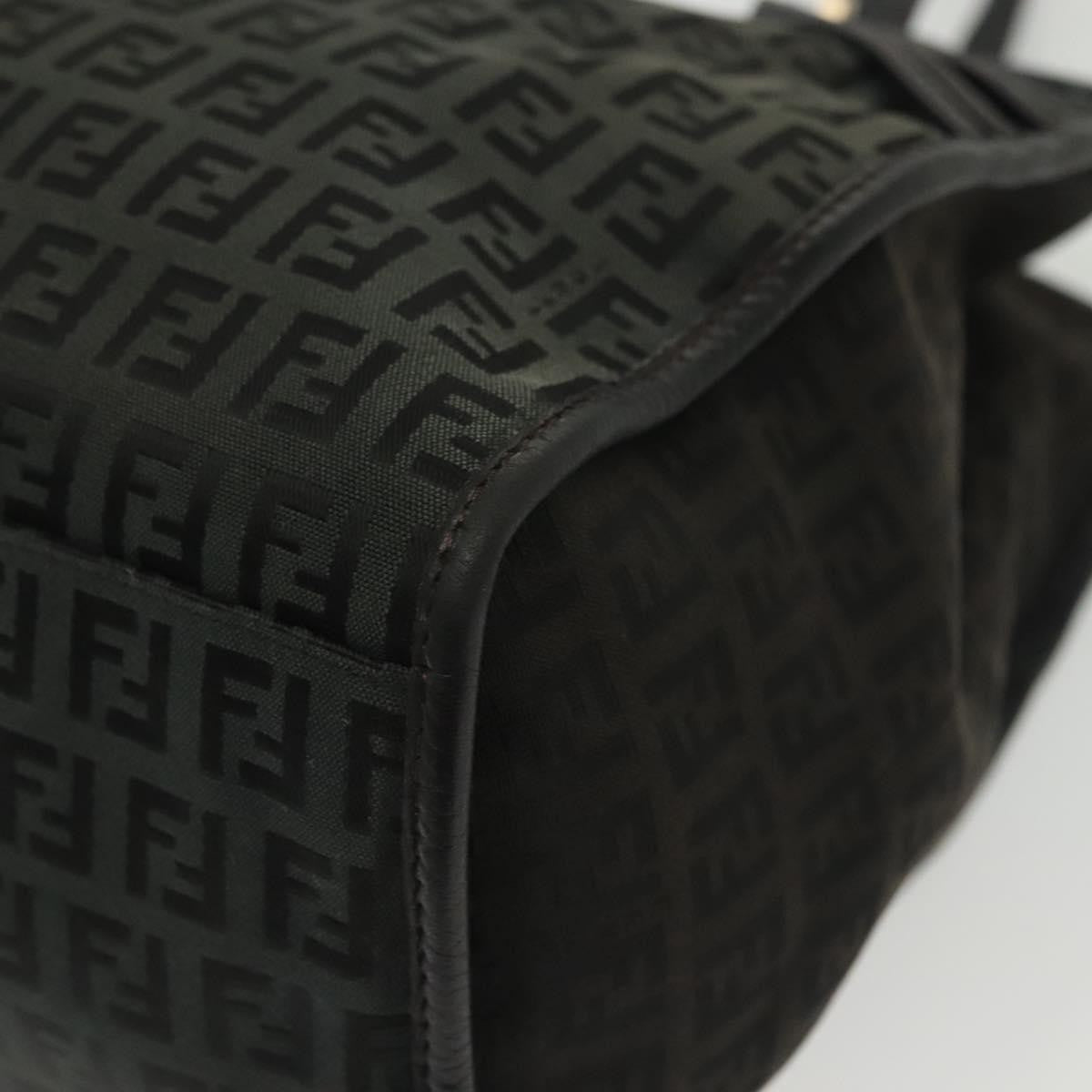 Fendi Vintage Tote Zucchino Canvas, BLACK, CANVAS, Tote bag