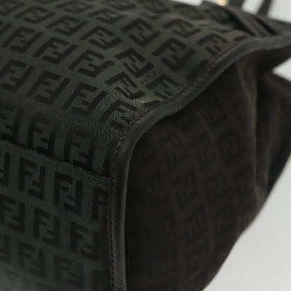 Fendi Vintage Tote Zucchino Canvas, BLACK, CANVAS, Tote bag