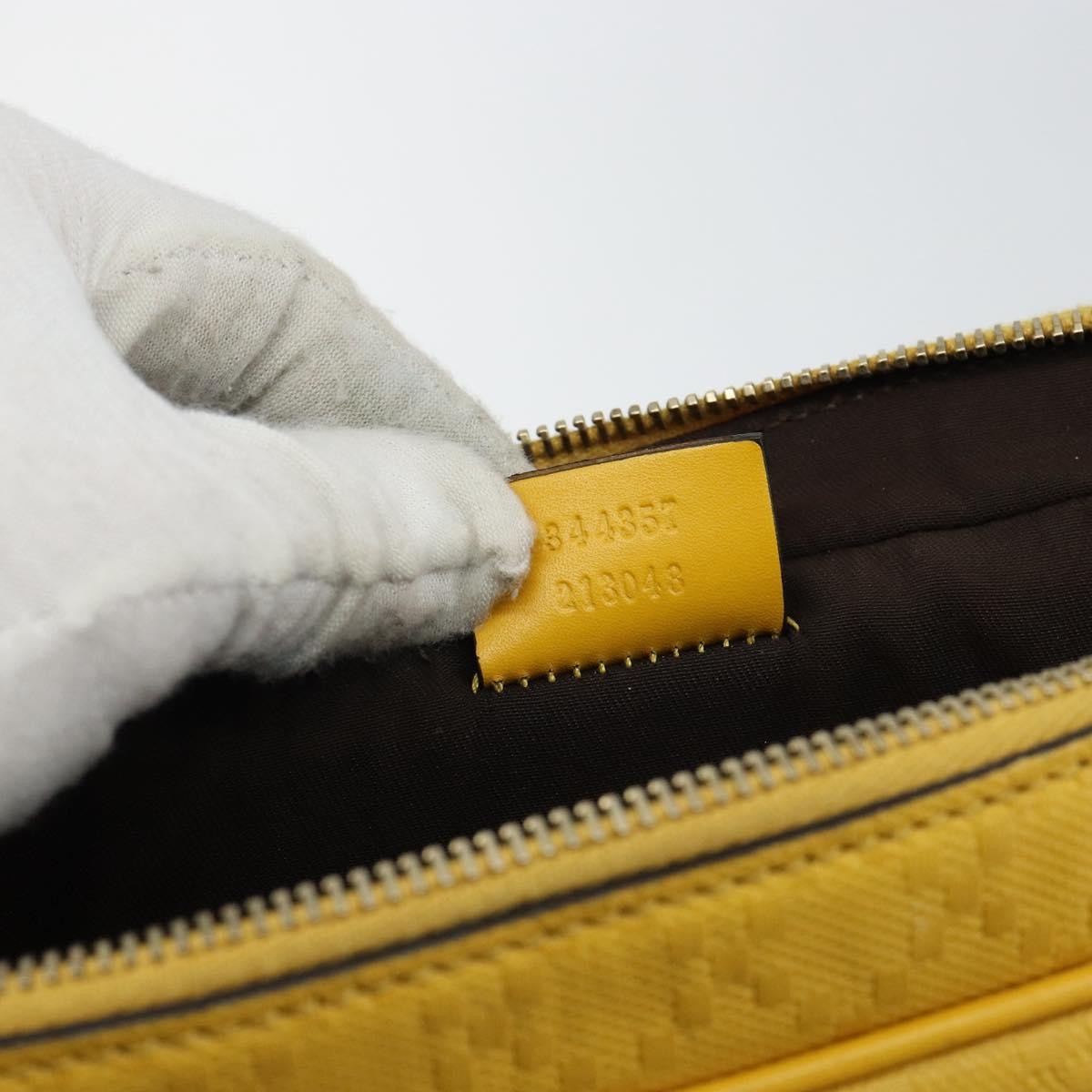 Gucci Diamante bright briefcase Leather, YELLOW, LEATHER, Briefcase