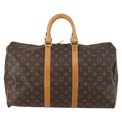 Louis Vuitton Keepall Bag Monogram Canvas, BROWN, CANVAS, Travel bag