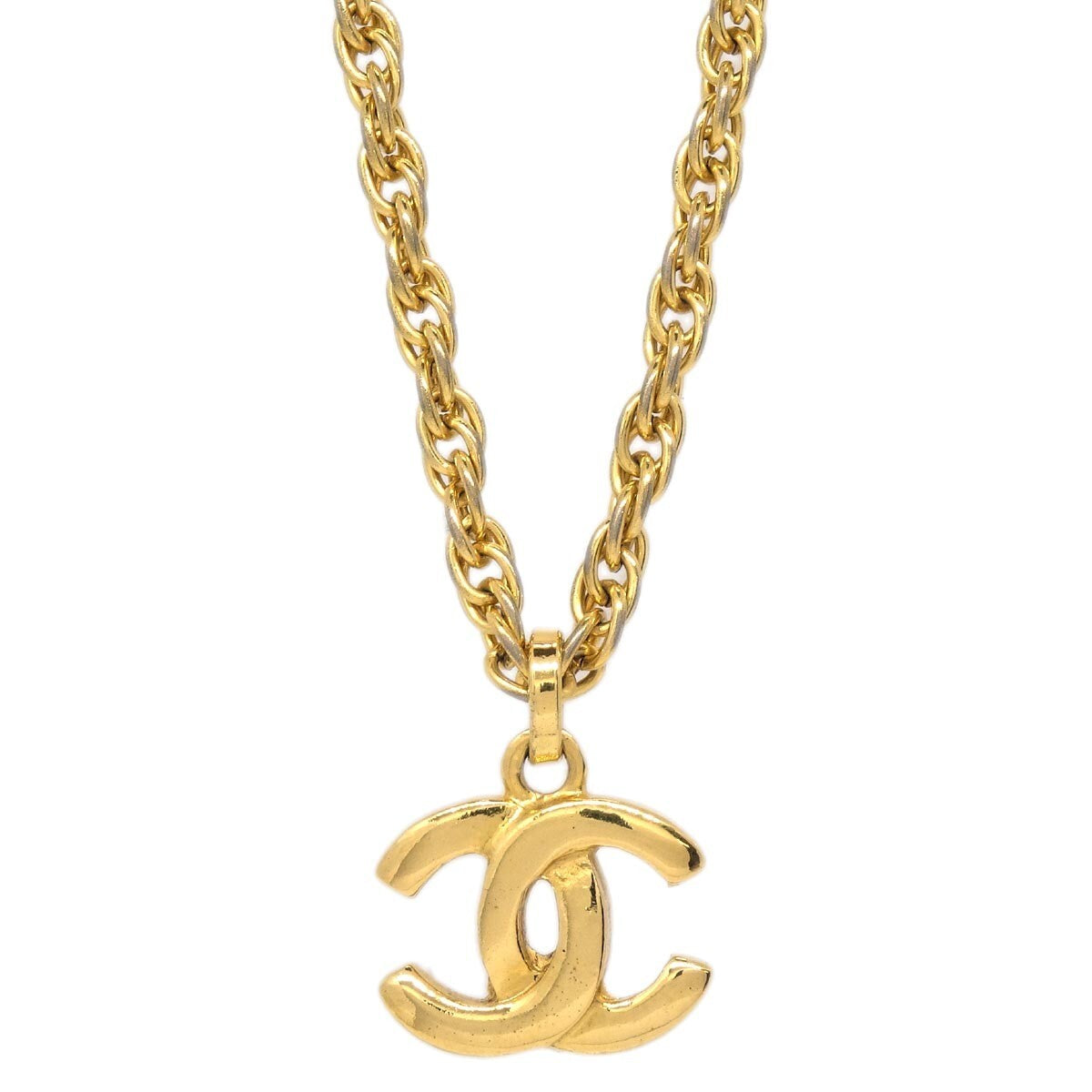 Chanel CC Pendant Necklace Metal, GOLD, GOLD_PLATED, Necklace