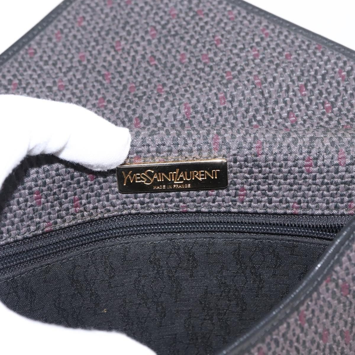 Saint Laurent Vintage Shoulder Bag Canvas, BLACK, CANVAS, Shoulder bag