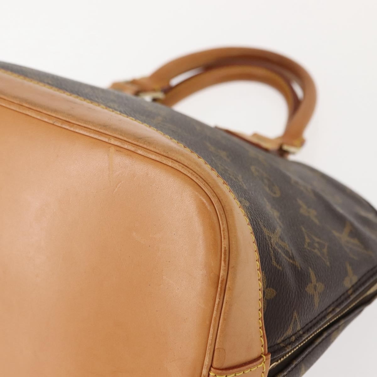 Louis Vuitton Alma Handbag Monogram Canvas, BROWN, CANVAS, Handbag