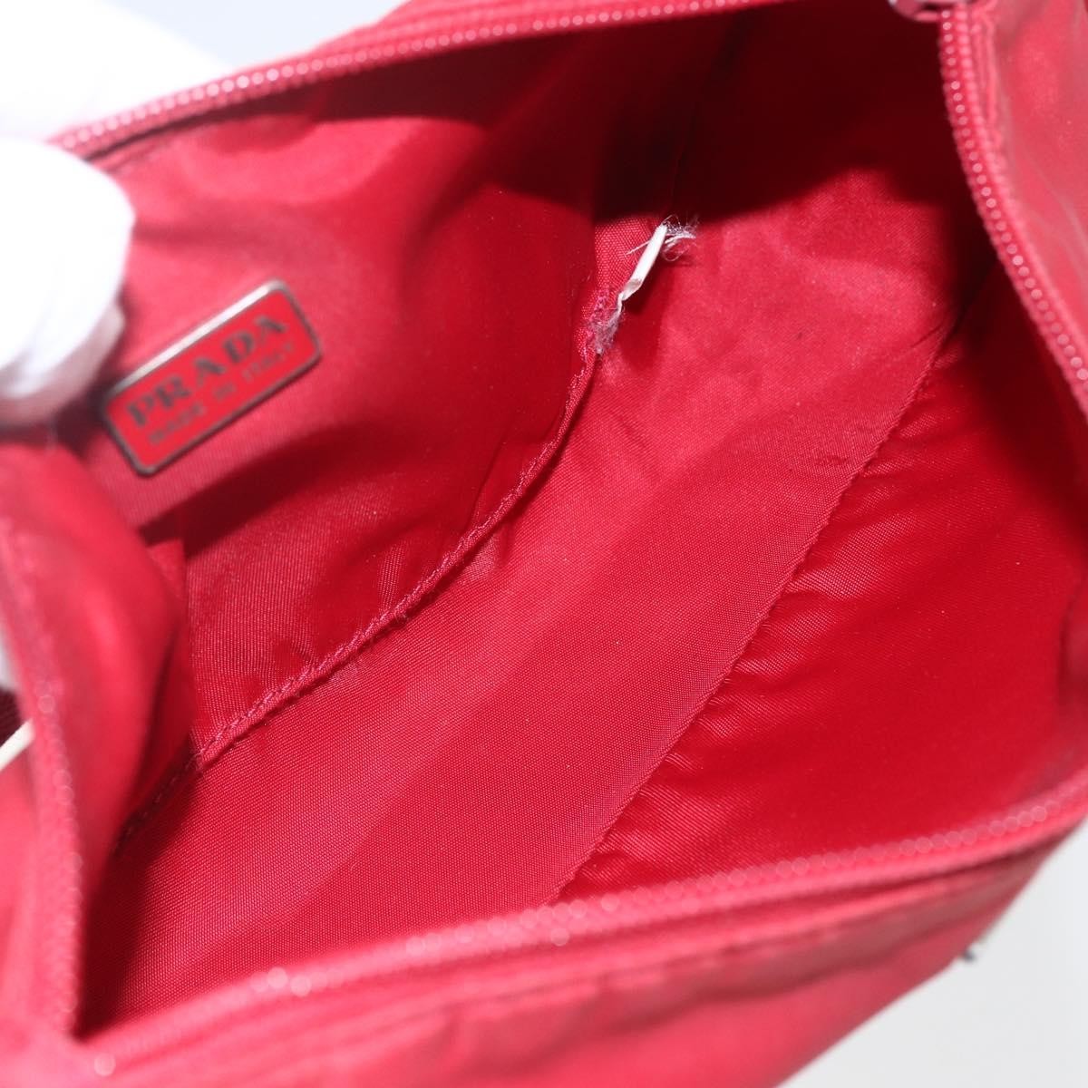 Prada Pochette Shoulder Bag Tessuto, RED, NYLON, Clutche & pouche