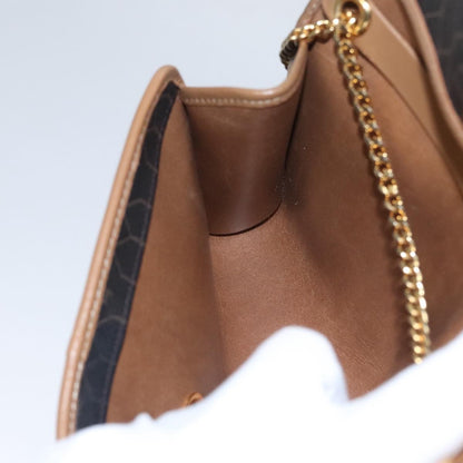 Christian Dior Vintage Honeycomb chain Canvas, BLACK, CANVAS, Shoulder bag