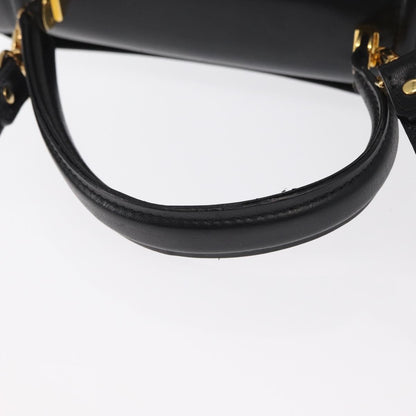 Bally Vintage Handbag Leather, BLACK, LEATHER, Handbag