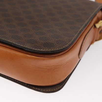 Celine Macadam Shoulder Bag PVC Leather, BROWN, CANVAS, Shoulder bag