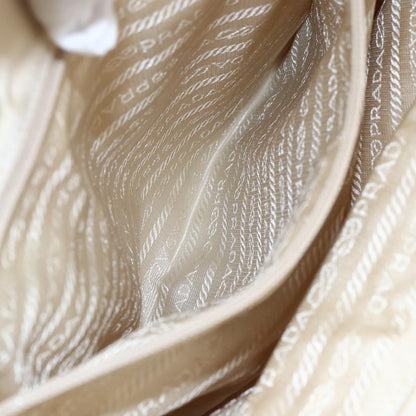 Prada Resin Handle Tote Tessuto, BEIGE, NYLON, Tote bag