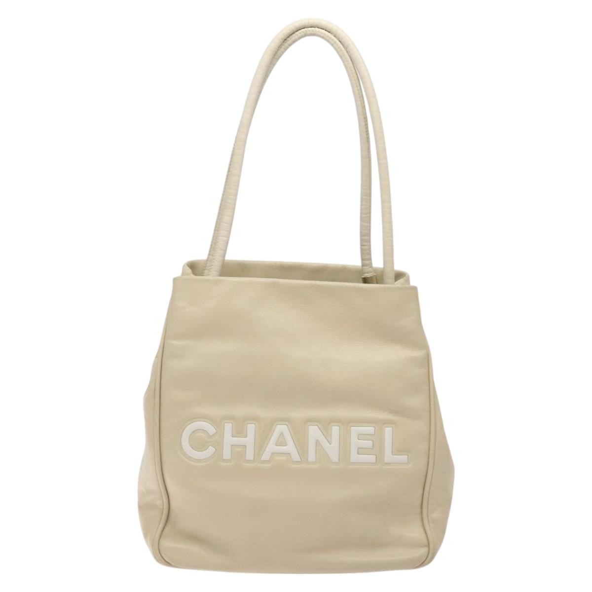Chanel Camellia Tote Leather, BEIGE, LEATHER, Tote bag