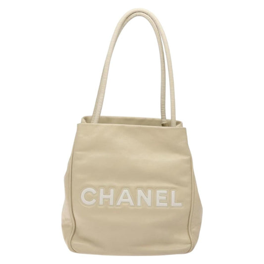 Chanel Camellia Tote Leather, BEIGE, LEATHER, Tote bag