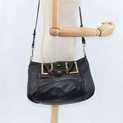 Chloe Ethel Tote Leather, BLACK, LEATHER, Tote bag