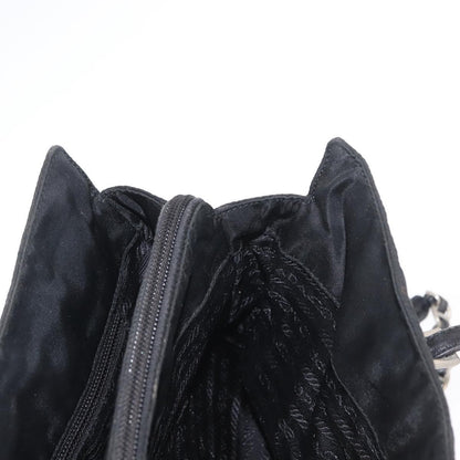 Prada Vintage Chain Shoulder Bag Tessuto, BLACK, NYLON, Shoulder bag