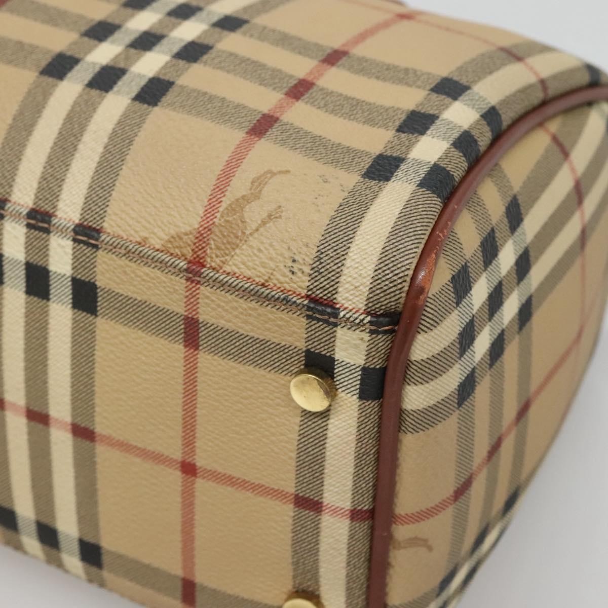 Burberry Chester Satchel Haymarket Coated Canvas, BEIGE, CANVAS, Handbag