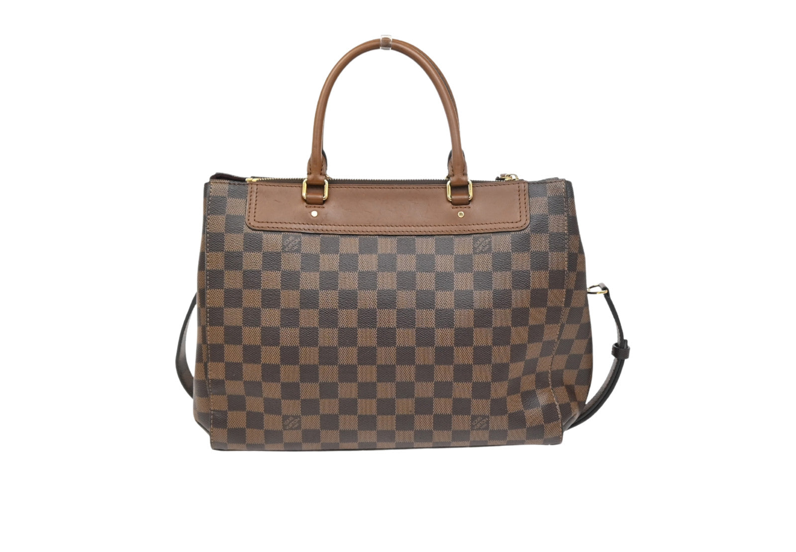 Louis Vuitton Greenwich Bag Damier, BROWN, LEATHER, Handbag