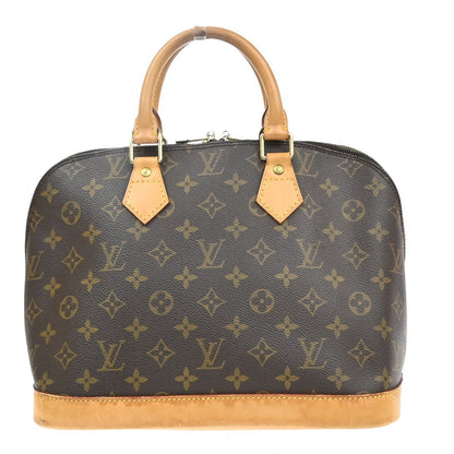 Louis Vuitton Alma Handbag Monogram Canvas, Brown, Canvas, Handbag