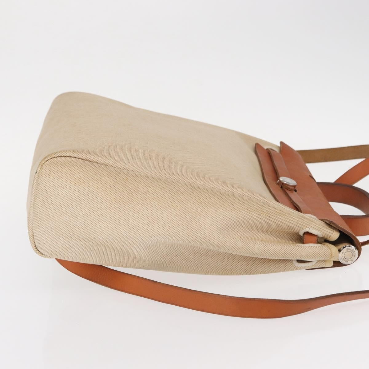 Hermes Herbag A Dos Backpack Toile, BEIGE, CANVAS, Backpack