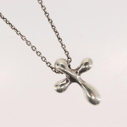 Tiffany & Co. Elsa Peretti Cross Pendant Necklace Sterling Silver, SILVER, SILVER, Necklace