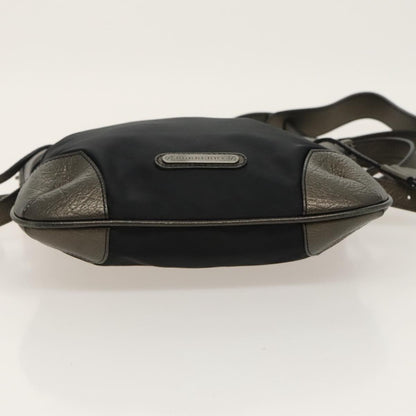 Burberry Zip Top Messenger Nylon, BLACK, NYLON, Shoulder bag