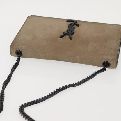 Saint Laurent Classic Monogram Tassel Crossbody Bag Suede, BLACK, SUEDE, Shoulder bag