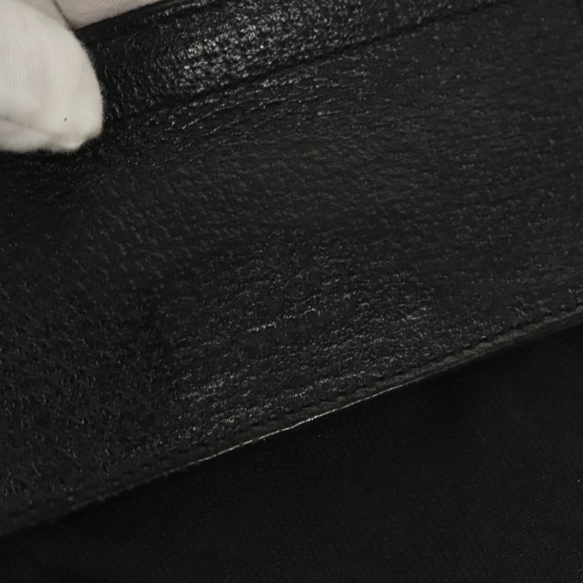 Gucci Vintage Double Belt Bag GG Canvas with Leather, BLACK, CANVAS, Shoulder bag