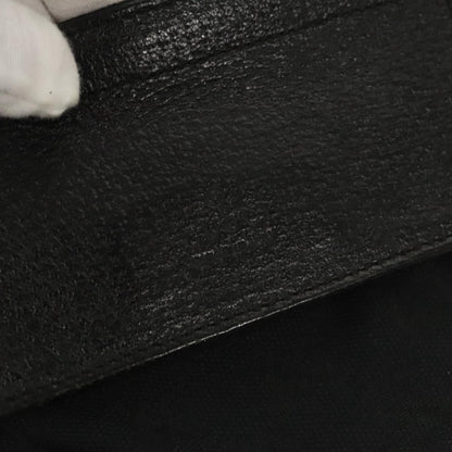 Gucci Vintage Double Belt Bag GG Canvas with Leather, BLACK, CANVAS, Shoulder bag