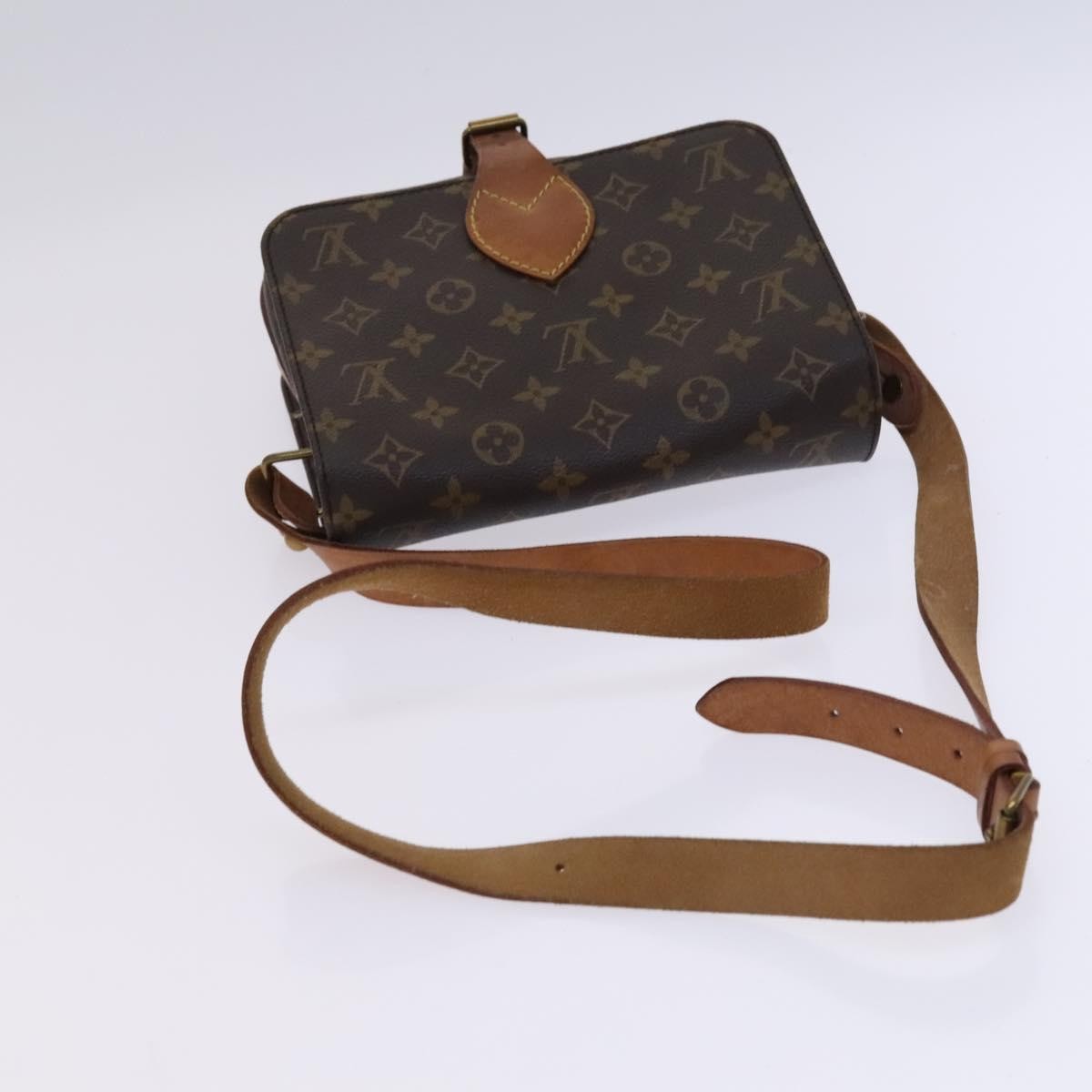 Louis Vuitton Cartouchiere Handbag Monogram Canvas, BROWN, CANVAS, Handbag