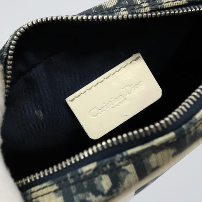 Christian Dior Vintage Trotter Pouch Diorissimo Canvas, NAVY, PVC, Clutche & pouche