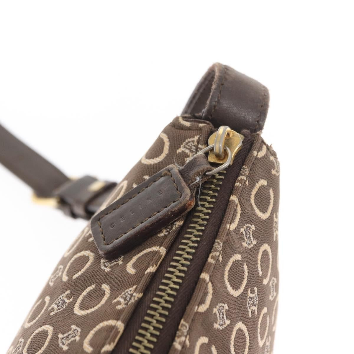 Celine C Macadam Shoulder bag Canvas, BROWN, CANVAS, Shoulder bag