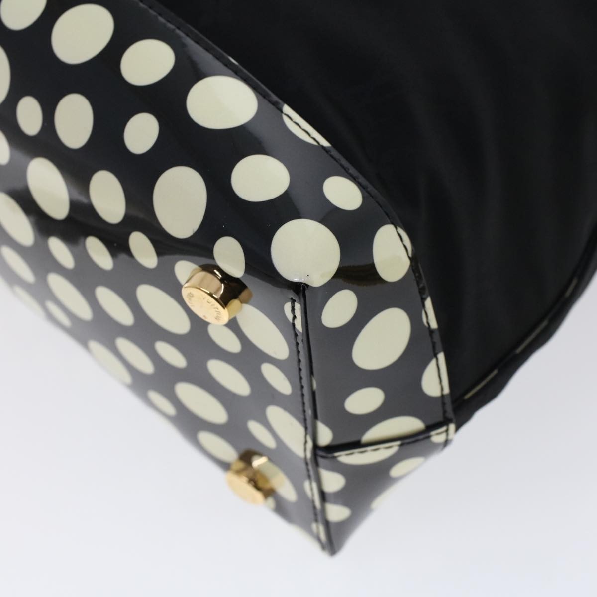 Louis Vuitton Desire Lockit Bag Kusama Infinity Dots Monogram Nylon, BLACK, NYLON, Handbag