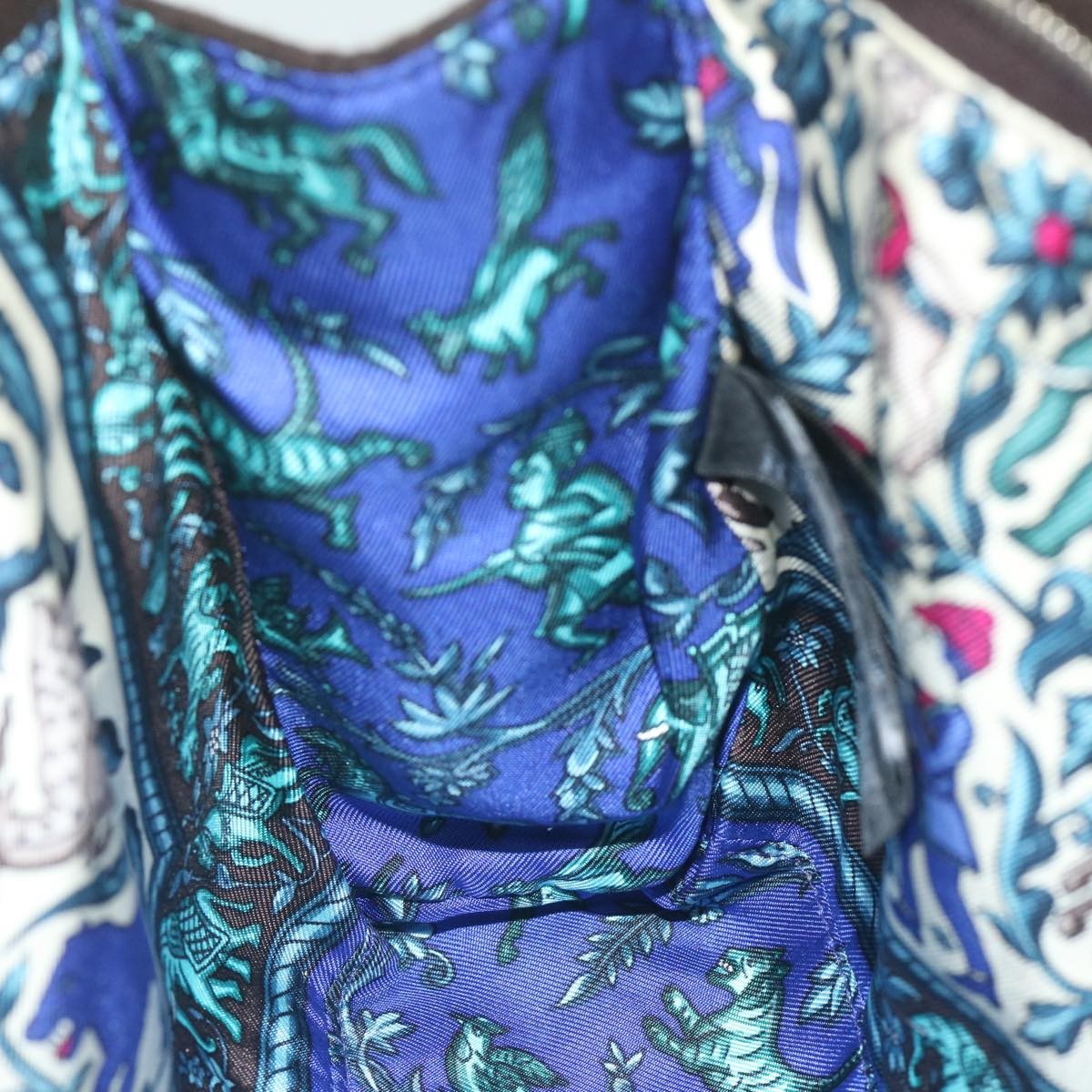 Hermes Vintage Clutch Wool, BROWN, WOOL, Clutche & pouche